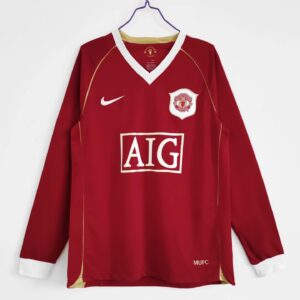 Retro 06/07 Man UtdHomeLong Sleeve