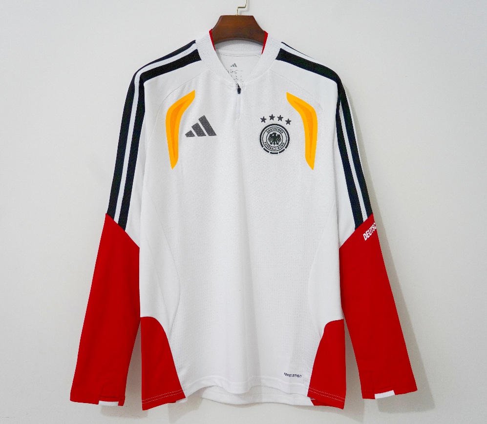 球员版2026GermanyWhiteHalf-Zip Training