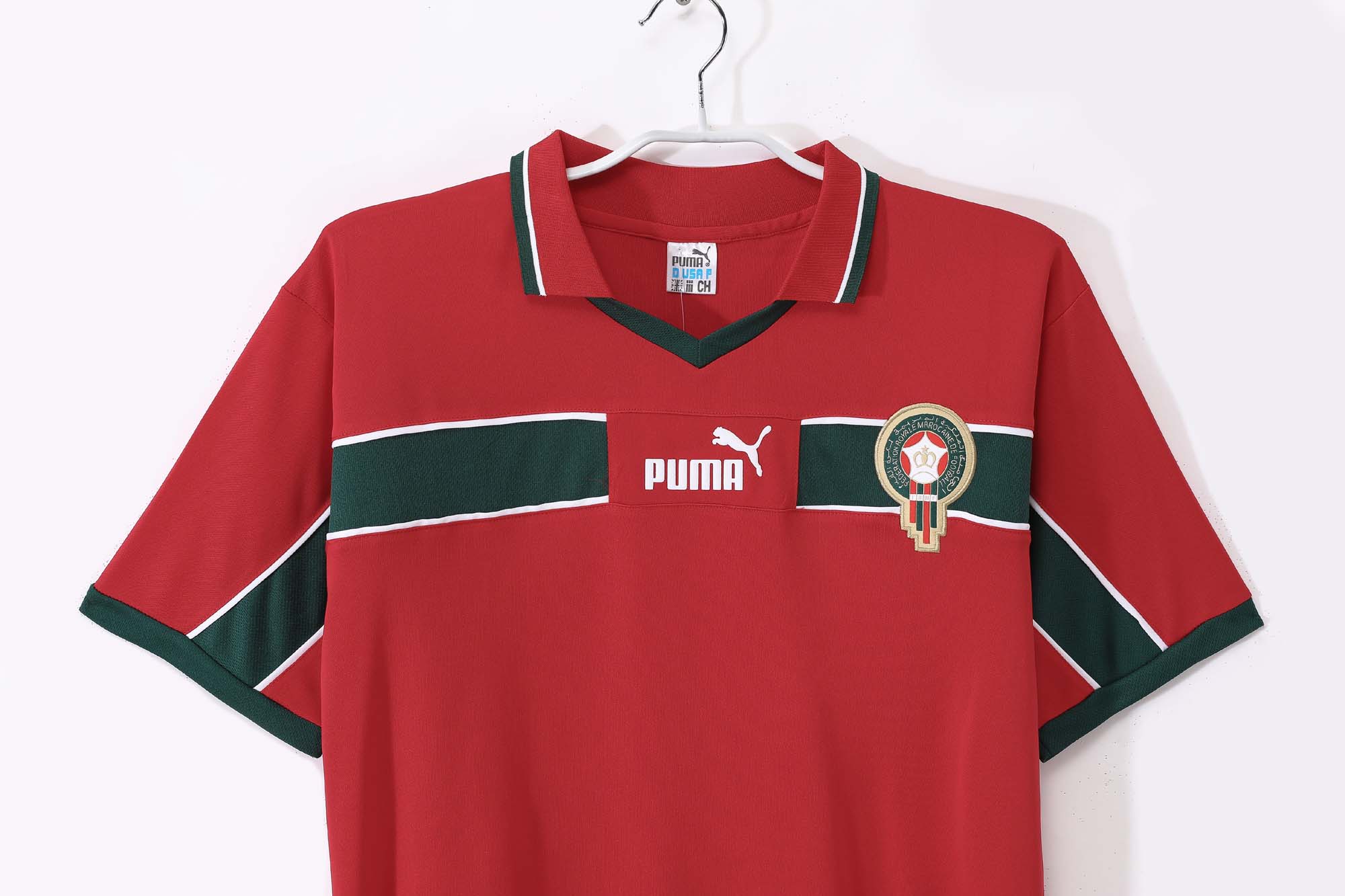 1998 Morocco Red Retro Jersey - Image 2