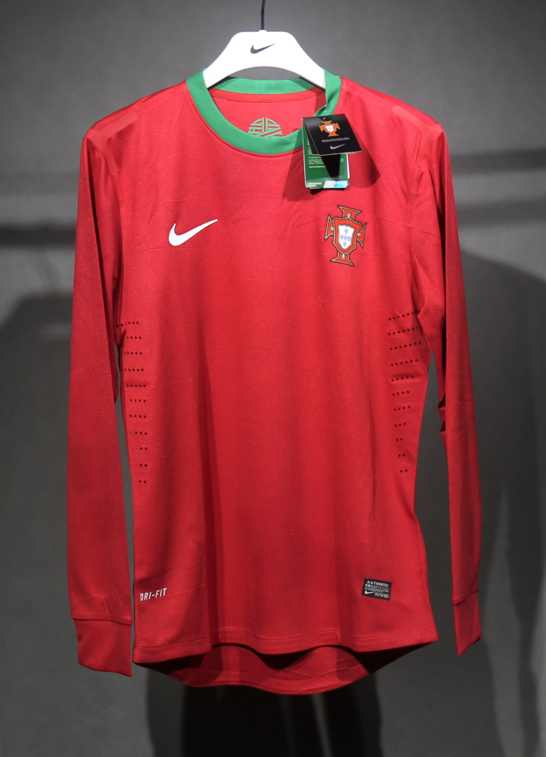 2012 Portugal Home Long Sleeve Player Retro Jersey