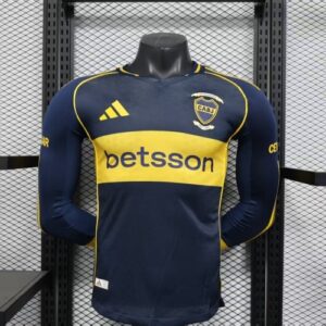 25-26 Boca Juniors Home Player Long Sleeve Jersey