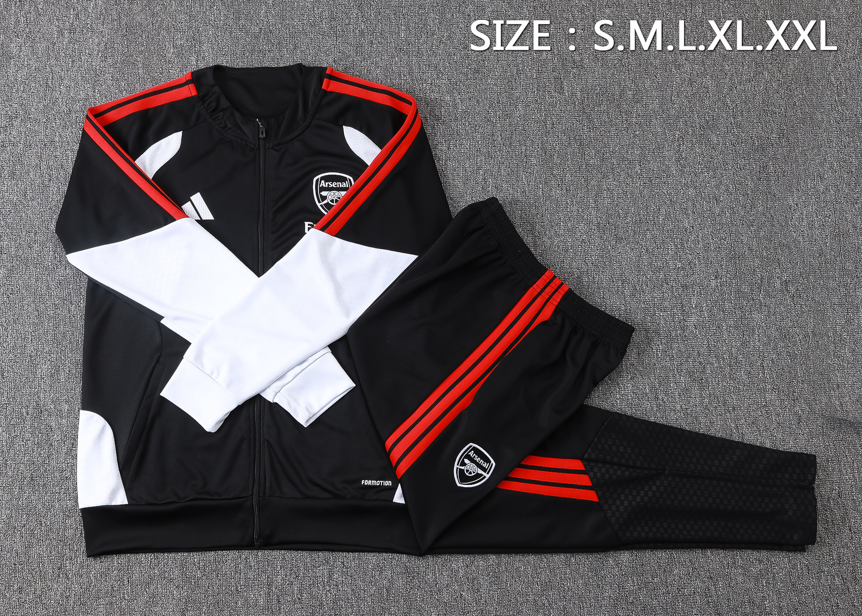 26-27 Arsenal Black Jacket Suit - Image 3
