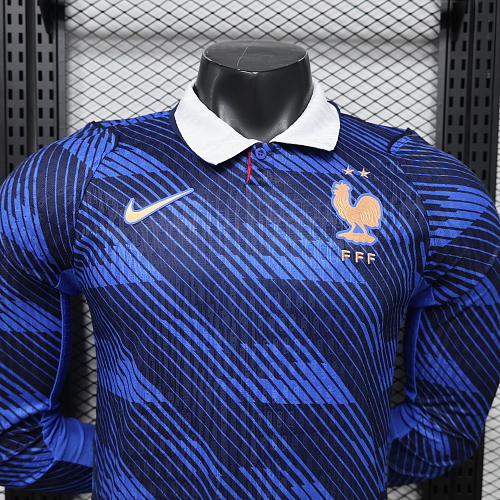 2026 France Home Player Long Sleeve Jersey - Image 2