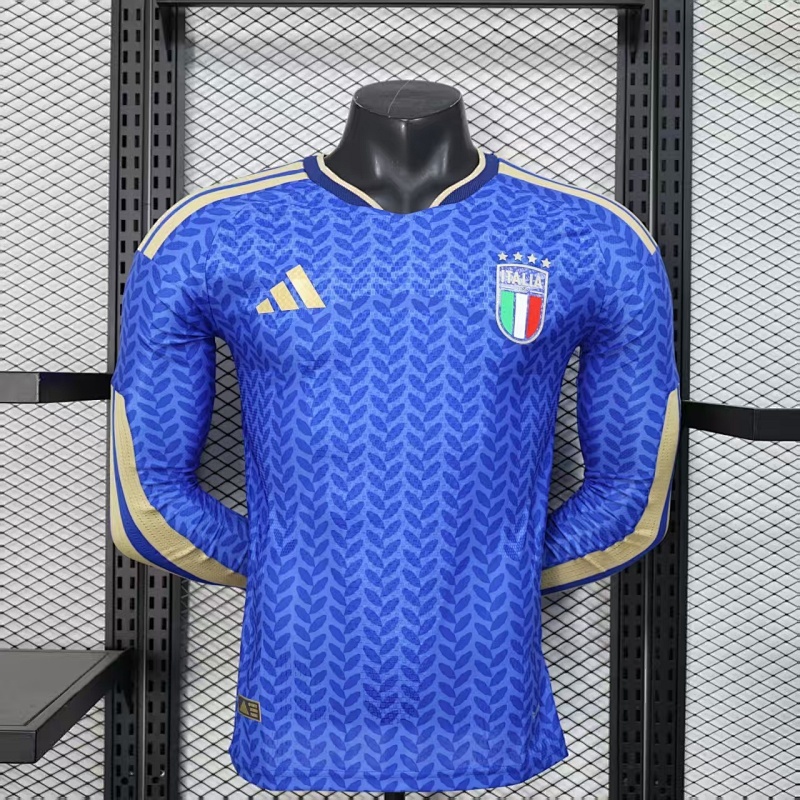 2026 World Cup Italy Home Player Long Sleeve Jersey