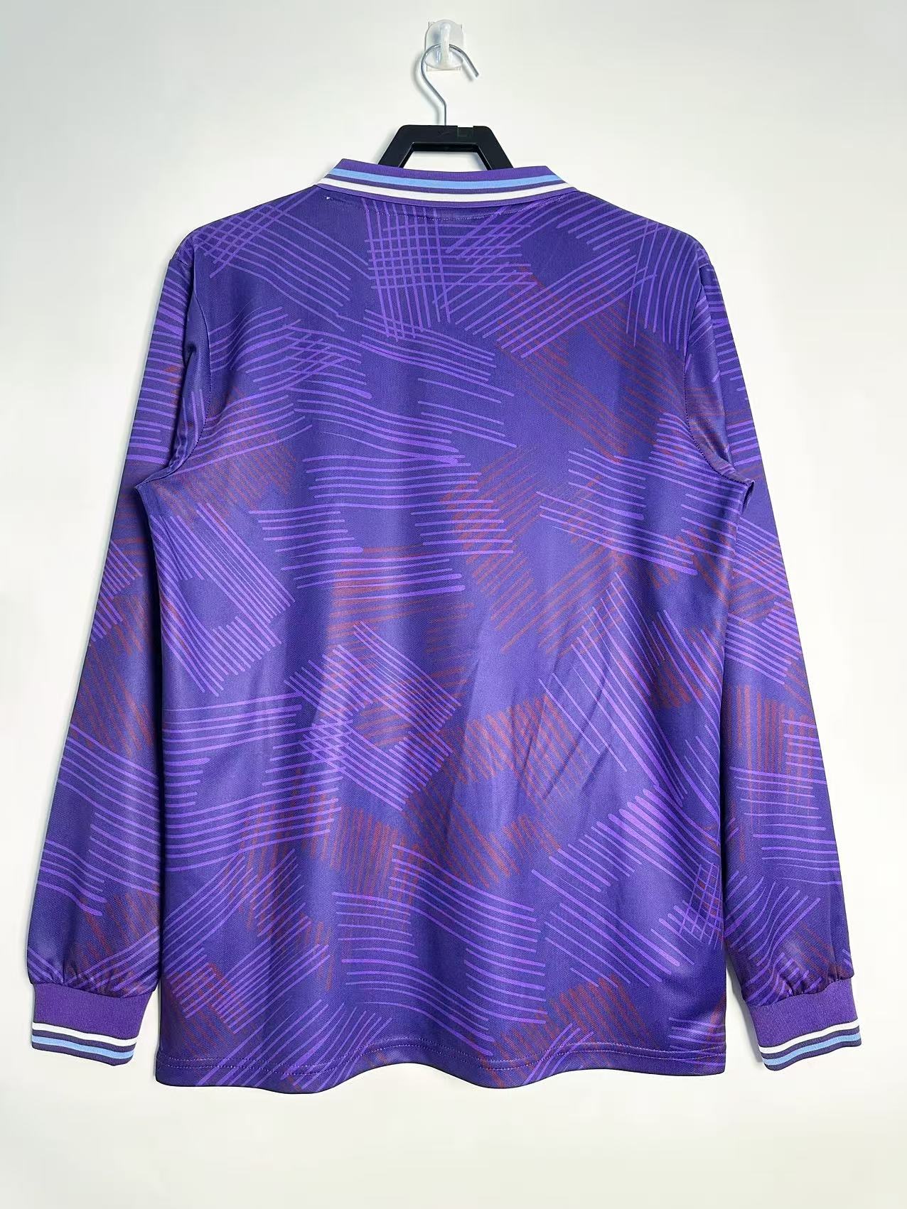 92-93 Fiorentina Home Long Sleeve Retro Jersey - Image 7