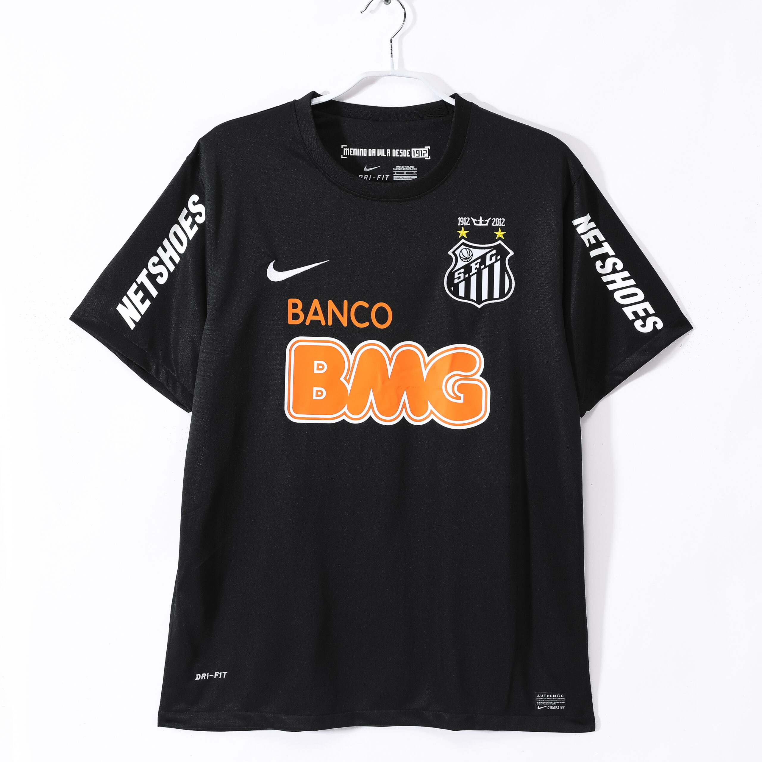 12-13 Santos Black Retro Jersey without shoulder patches