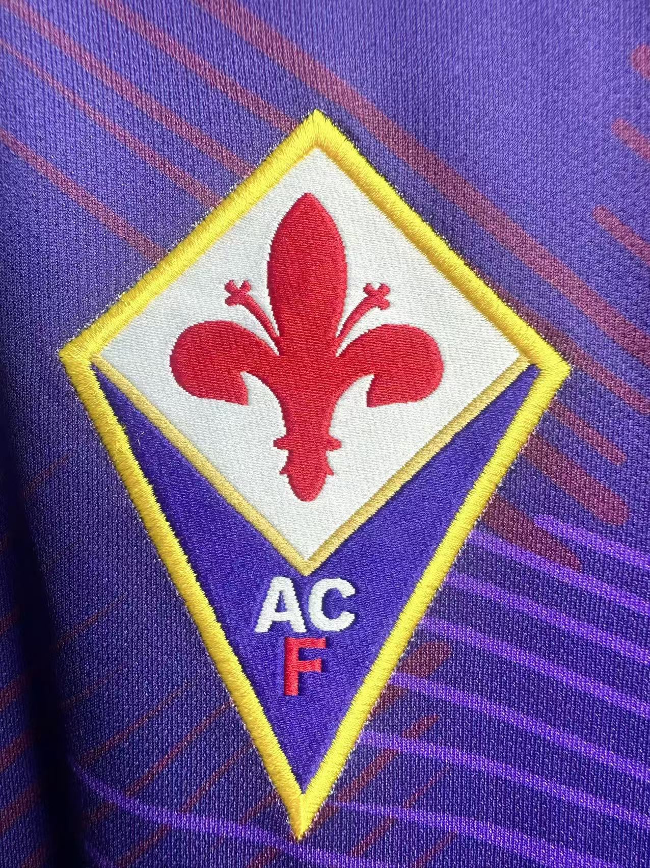 92-93 Fiorentina Home Long Sleeve Retro Jersey - Image 3