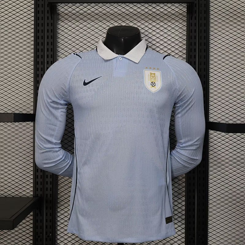 2026 Uruguay Home Player Long Sleeve Jersey