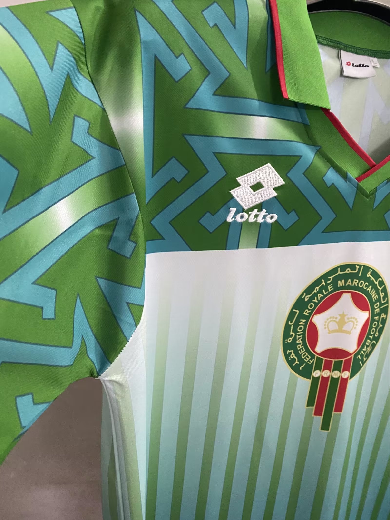 94-95 Morocco Away Green Retro Jersey - Image 3