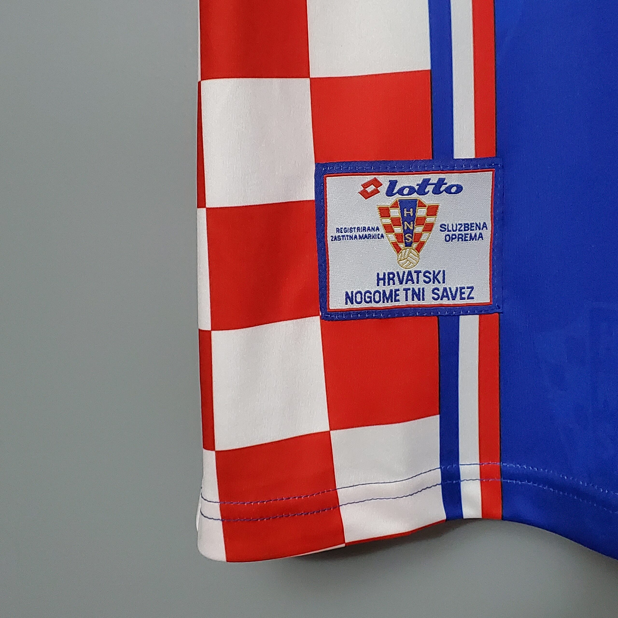 1998 Croatia Away Blue Retro Jersey - Image 3