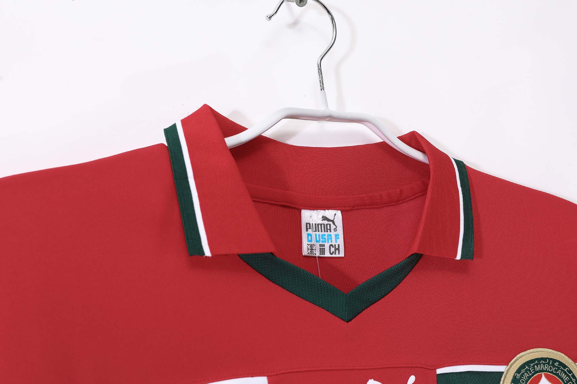 1998 Morocco Red Retro Jersey - Image 3