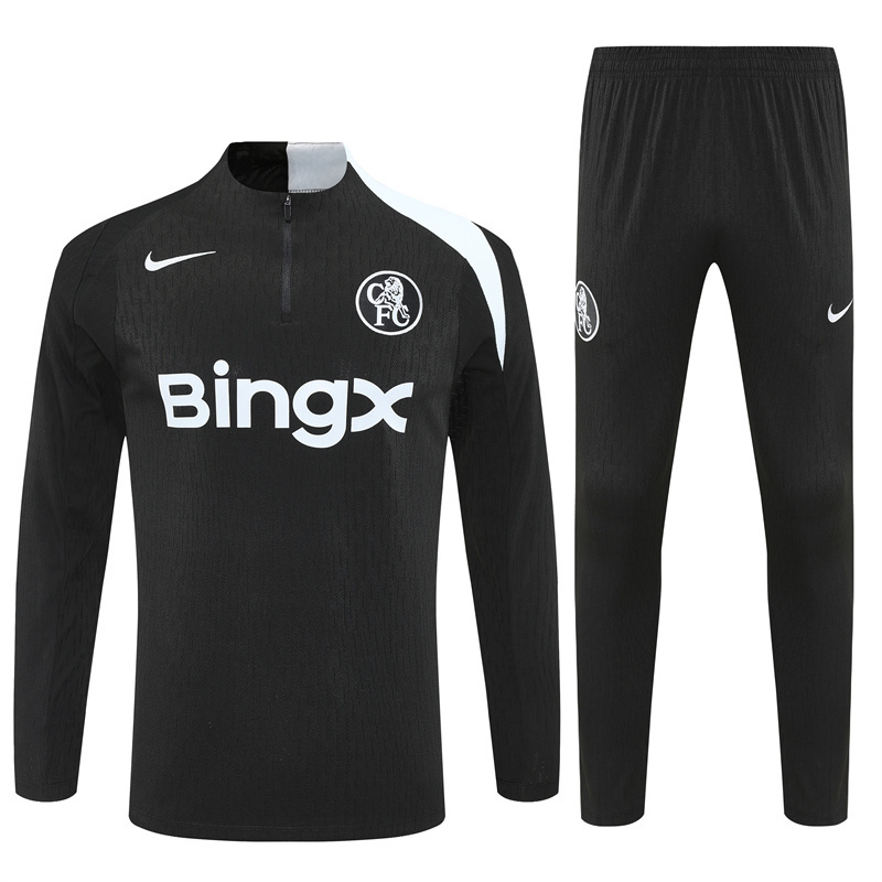 25-26 Chelsea Black Player Training Suit - Image 2