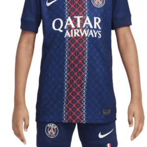 25-26 PSG Home 2 Stars Kid Kit with Champions of Europe 2026 Print