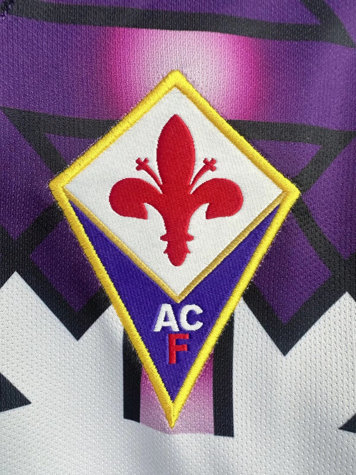 92-93 Fiorentina Away Long Sleeve Retro Jersey - Image 6