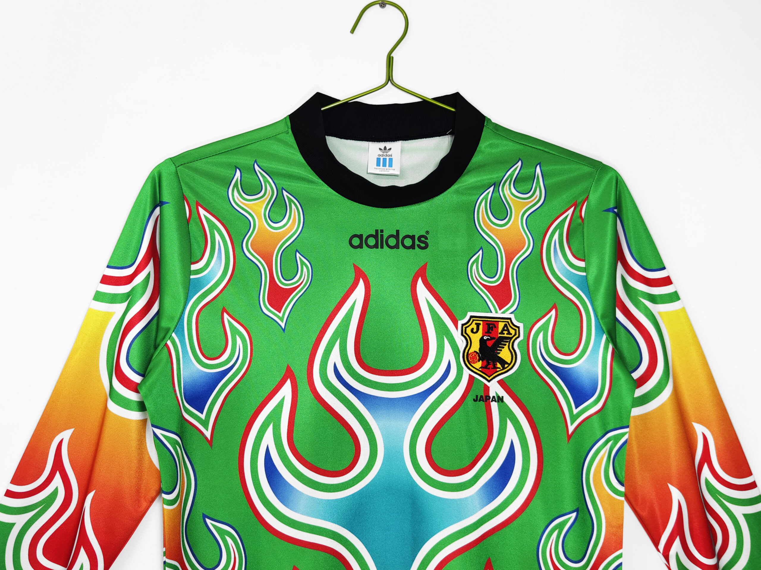 1998 Japan Green Flame Goalkeeper Retro Long Sleeve Jersey/1998 - 图片 2