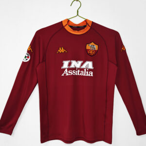 00-01 Roma Home Long Sleeve Retro Jersey