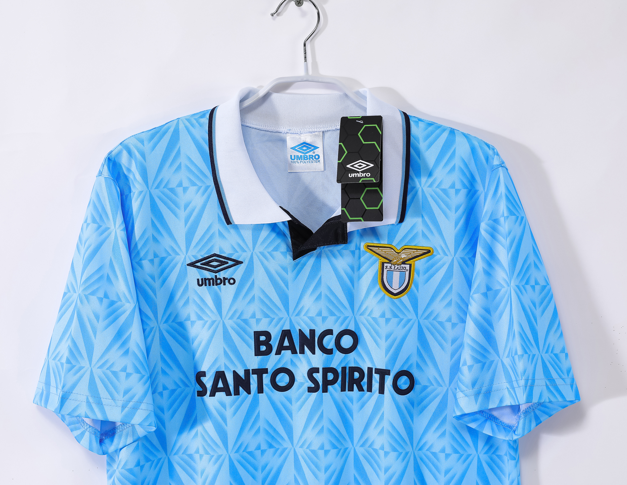 91-92 Lazio Home Retro Jersey - Image 7