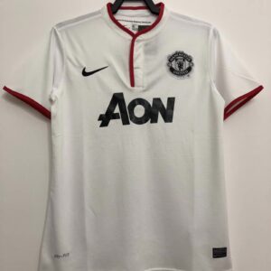 13-14 Manchester United White Retro Jersey/13-14 - Replica