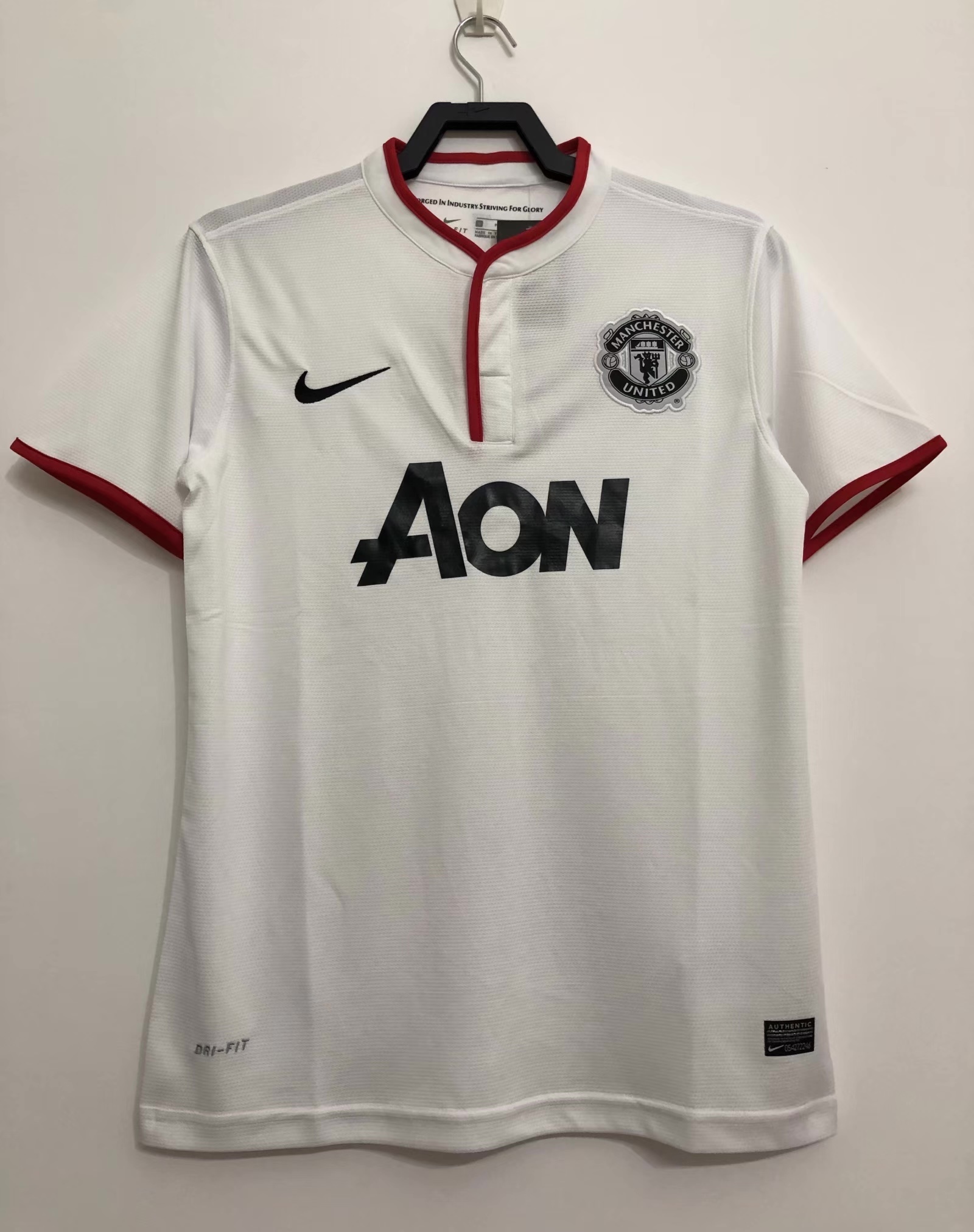 13-14 Manchester United White Retro Jersey/13-14 - Replica
