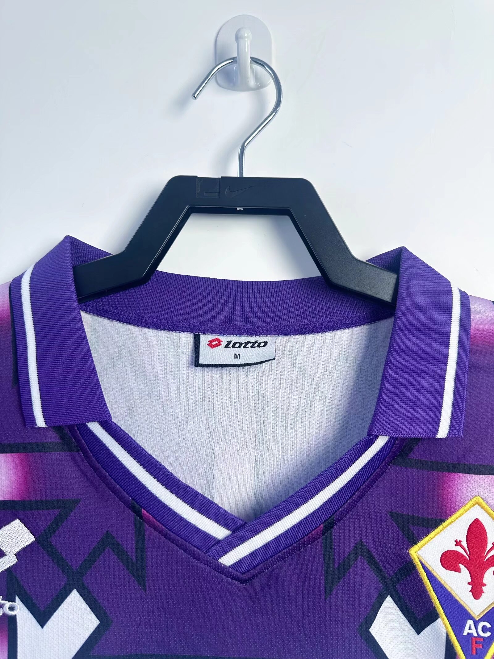 92-93 Fiorentina Away Long Sleeve Retro Jersey - Image 3