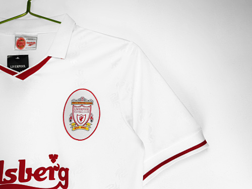 96-97 Liverpool White Retro Jersey - Image 4