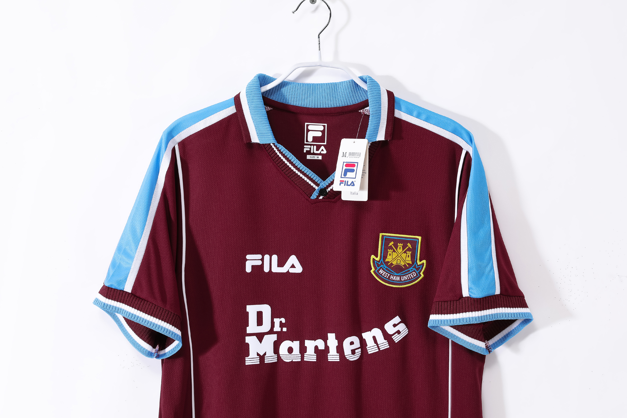 99-01 West Ham United Home Retro Jersey - Image 8