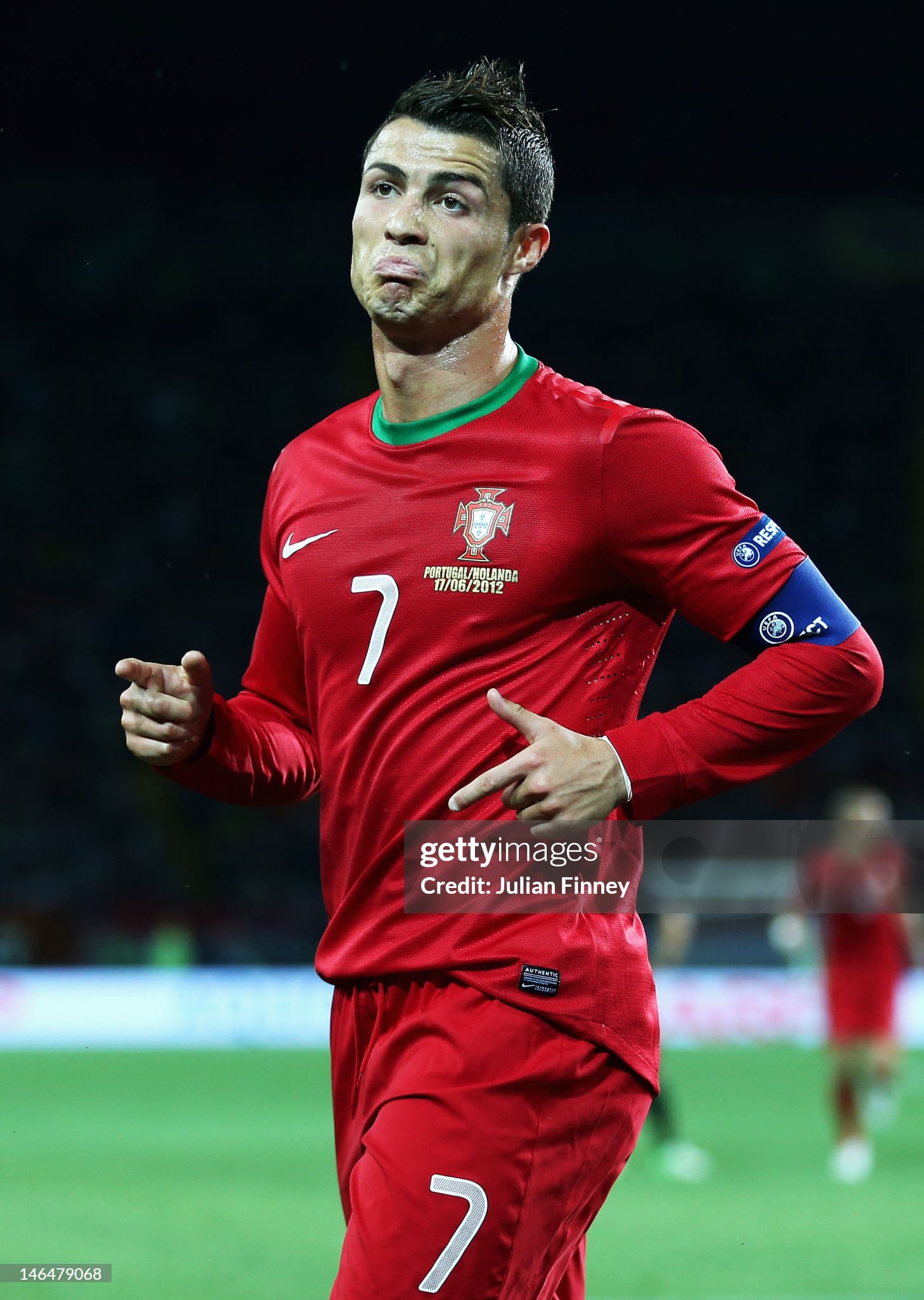 2012 Portugal Home Long Sleeve Player Retro Jersey - Image 10