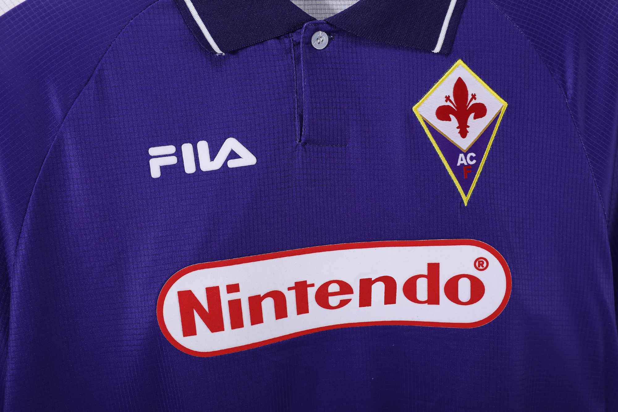 98-99 Fiorentina Home Long Sleeve Retro Jersey - Image 3