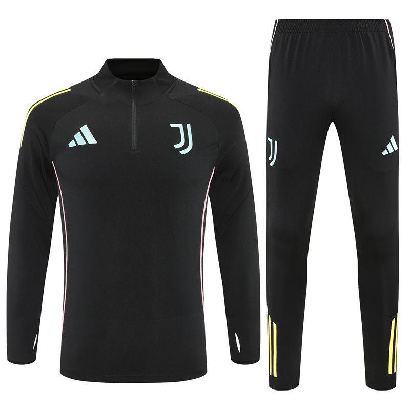 25-26 Juventus Black Training Suit - Image 2