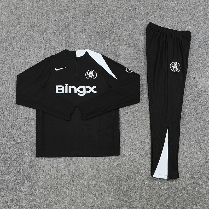 25-26 Chelsea Black Player Training Suit - Image 4