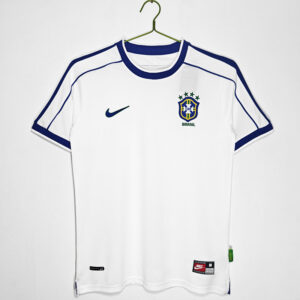 1998 Brazil White Retro Jersey/1998