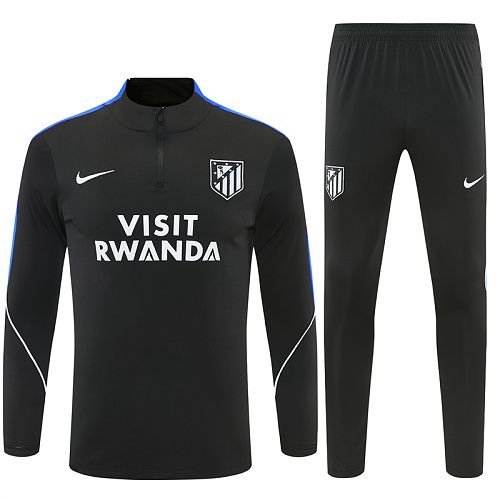 26-27 Atletico Madrid Black Training Suit - Image 2