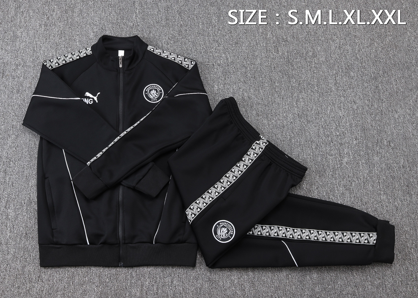 26-27 Manchester City Black Jacket Suit - Image 2