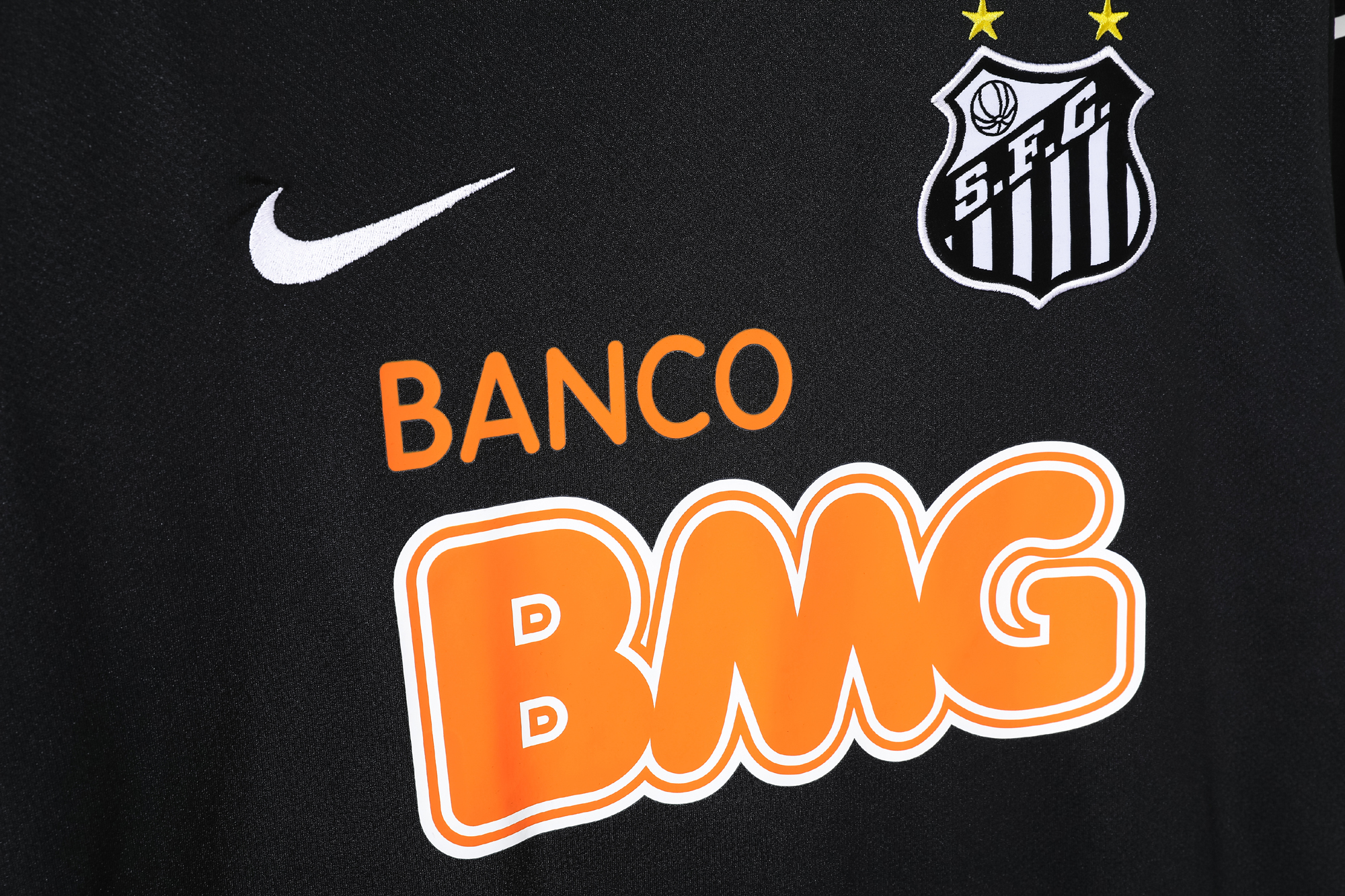12-13 Santos Black Retro Jersey with shoulder patches - Image 4