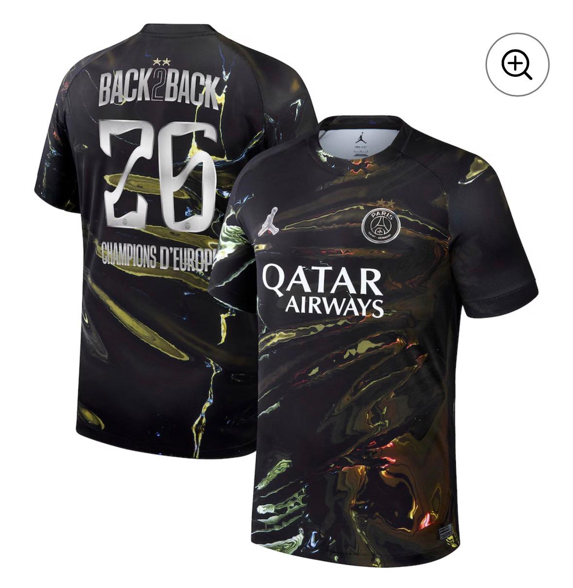 25-26 PSG Third 2 Stars Fans with Champions of Europe 2026 Print