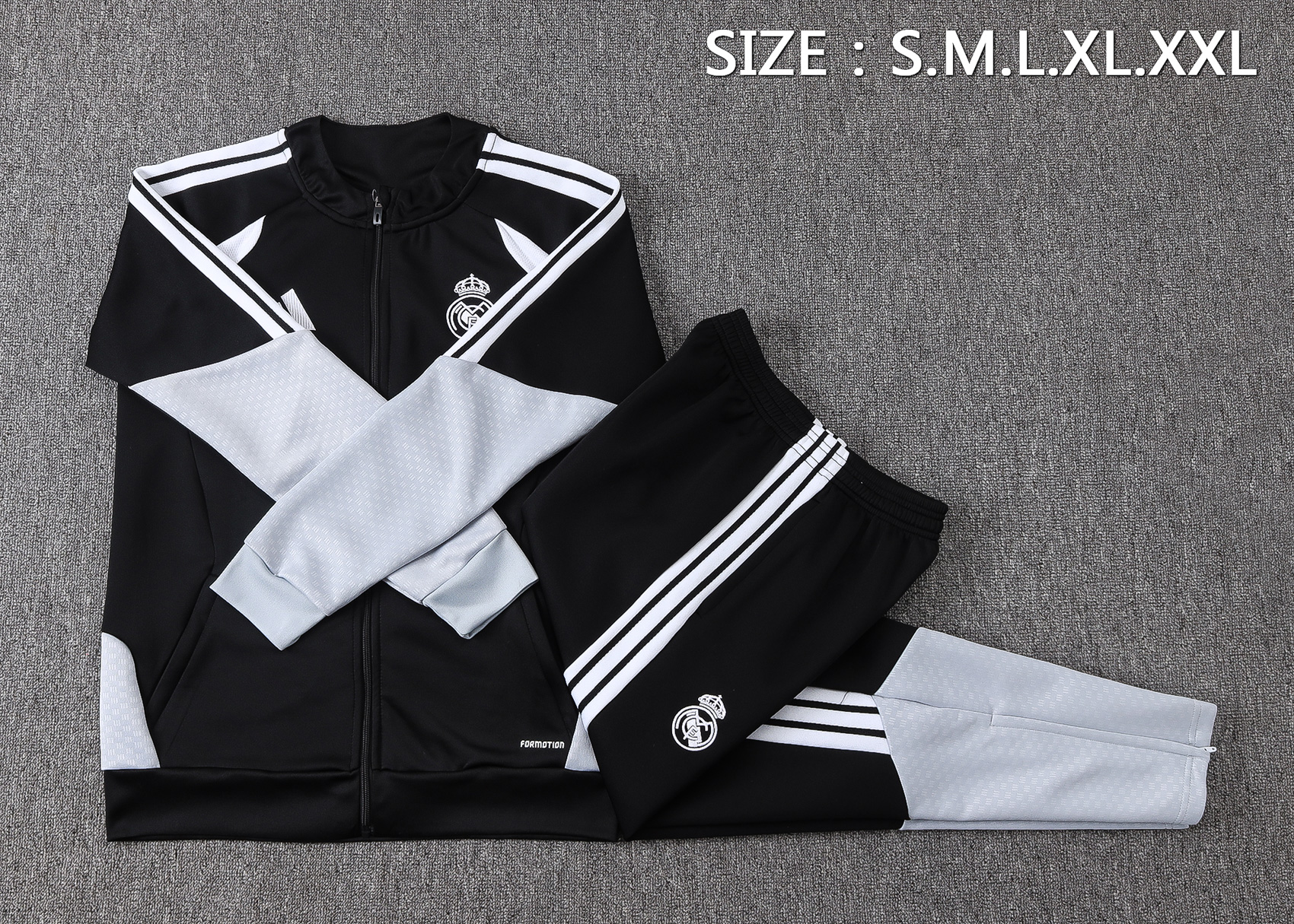 26-27 Real Madrid Black Jacket Suit - Image 3