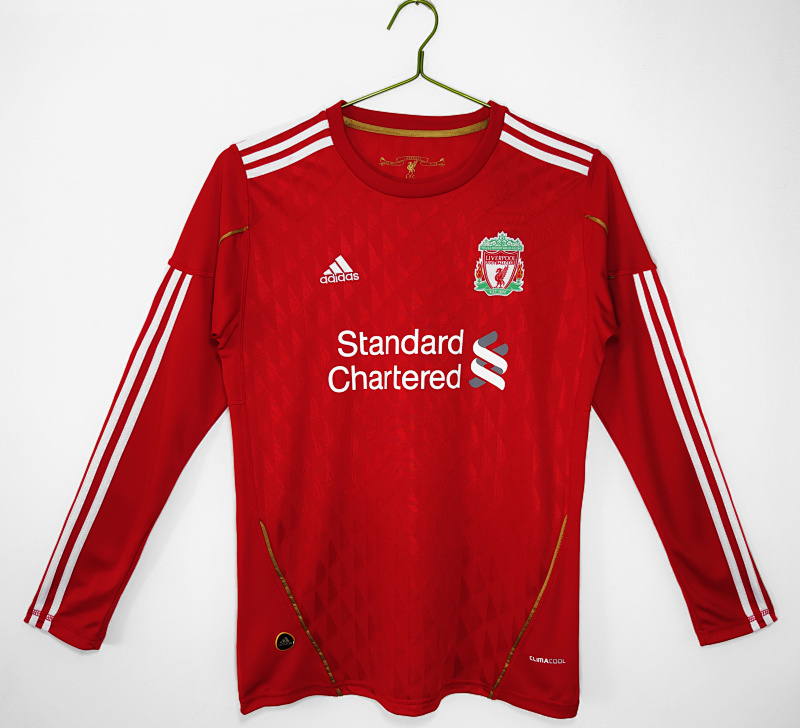 10-11 Liverpool Home Long Sleeve Retro Jersey/10-11